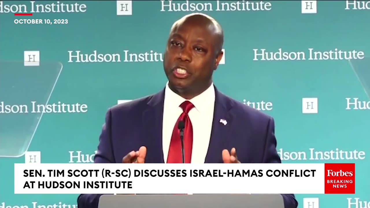 Tim Scott Jabs At GOP Rivals Vivek Ramaswamy & Ron DeSantis Over Comments On Israel & Ukraine Aid