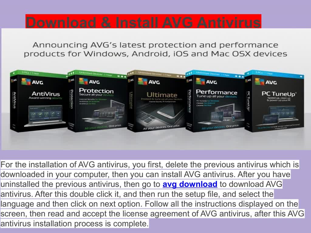 avg antivirus installation