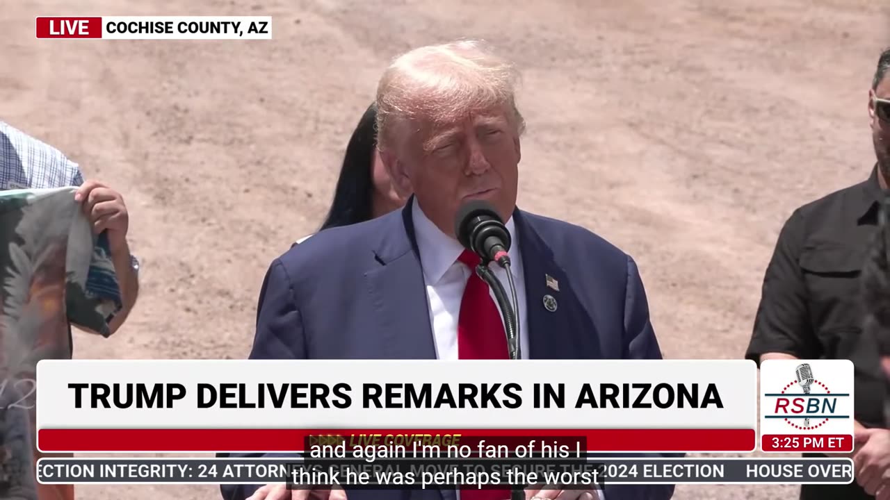 Trump Visits the Southern Border in Cochise County, AZ Earlier Today