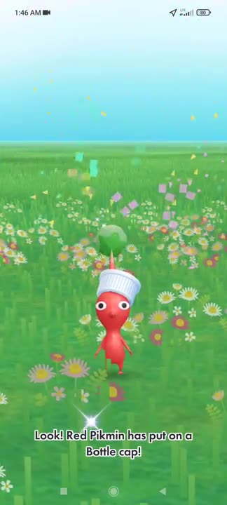 Pikmin Bloom-Red Pikmin With Bottle Cap