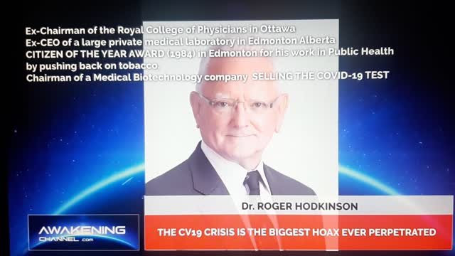 SARS-CoV 19 is a huge HOAX says Dr. Roger Hodkinson.