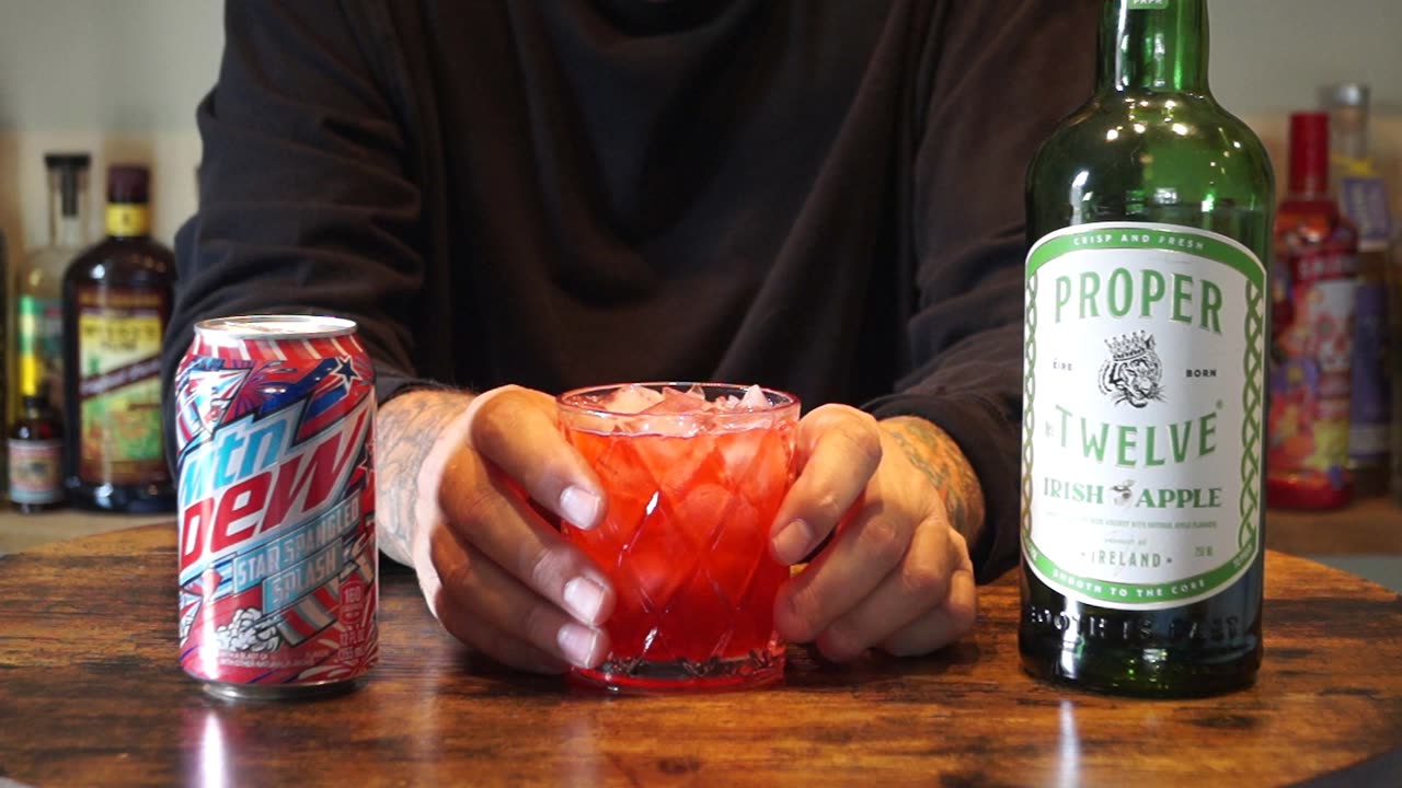 Proper 12 Irish Apple Whiskey & Mtn Dew Star Spangled Splash Red Berry