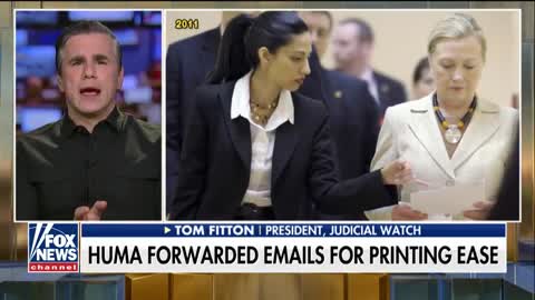 Fitton: Abedin's Mishandling of Classified Material 'Cries Out for a Criminal Investigation'