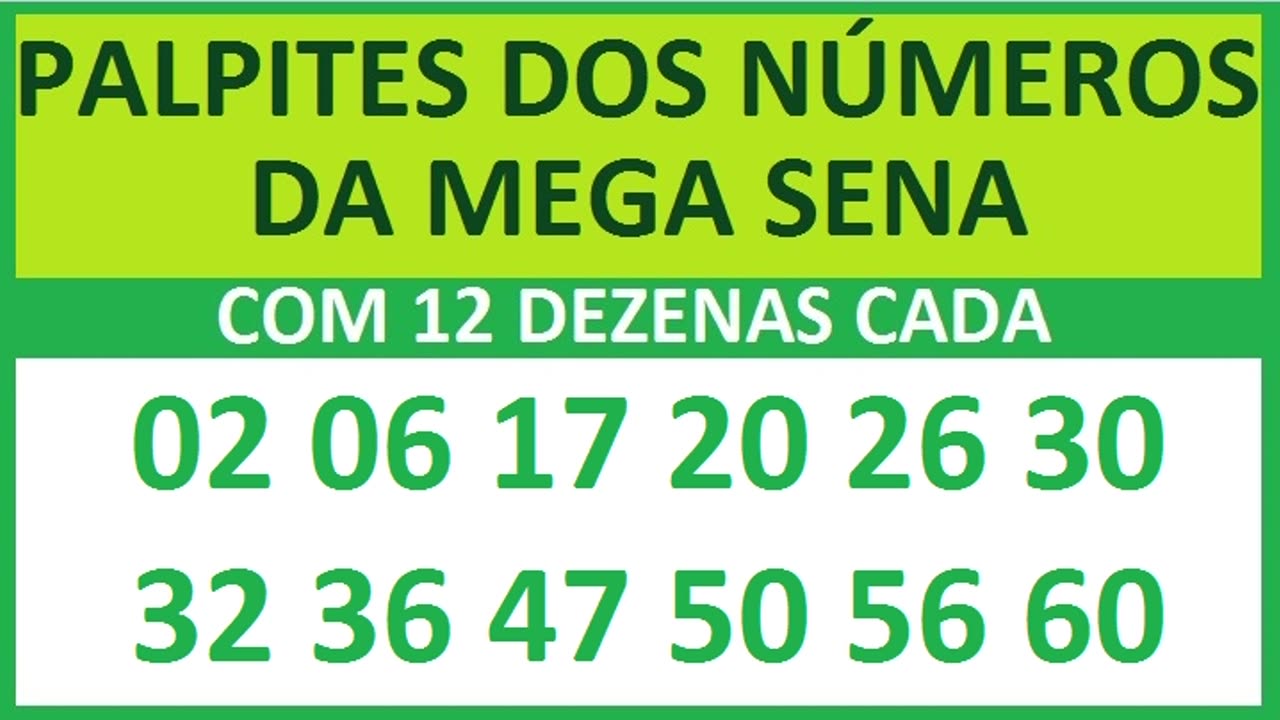 PALPITES DOS NÚMEROS DA MEGA SENA COM 12 DEZENAS b6 b7 b8 b9 ca cb cc cd ce cf cg ch ci cj ck cl cm