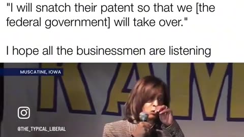 HOLY MOLY Kamala Wants to Confiscate Patents