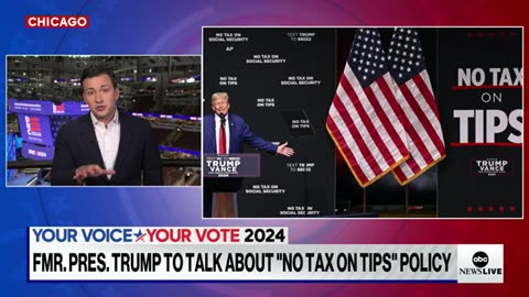 Former President Trump to talk about 'no tax on tips' policy