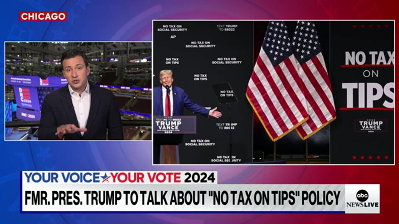 Former President Trump to talk about 'no tax on tips' policy