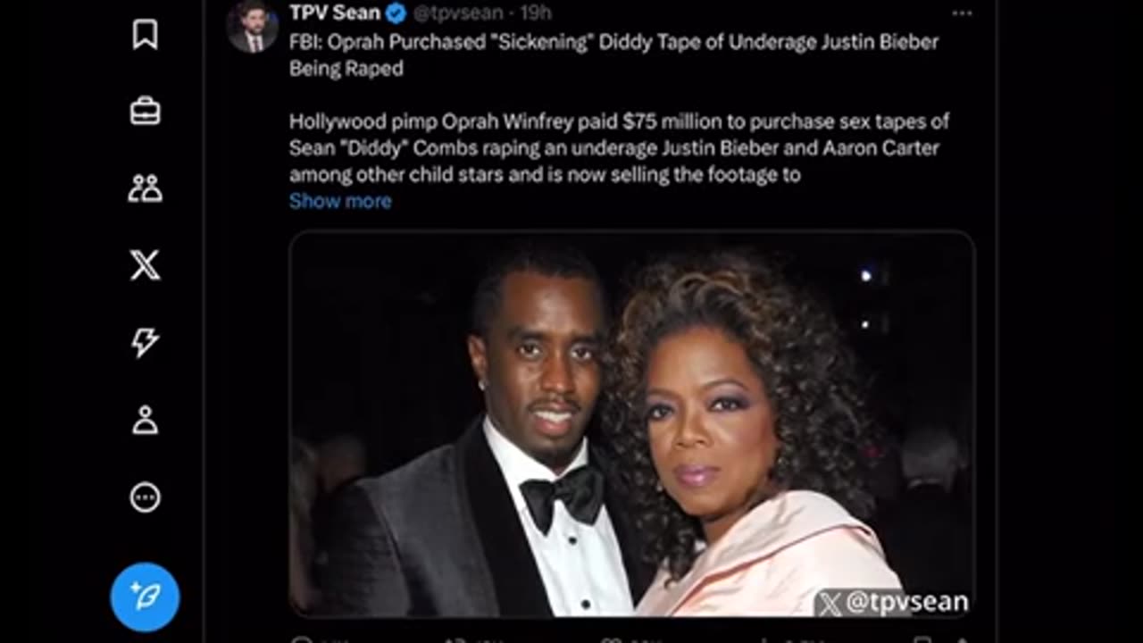 The POS Pedo, child trafficker that is Oprah ..