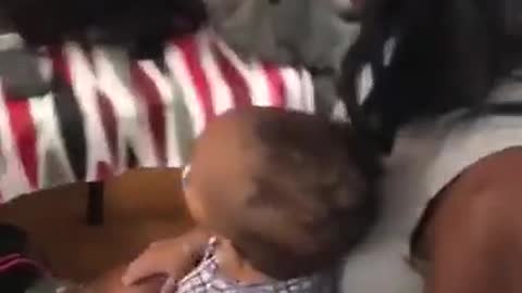 dude slaps girl in front of her baby