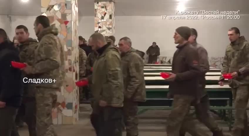 Russia feeding its Ukrainian POW's. *See Description*