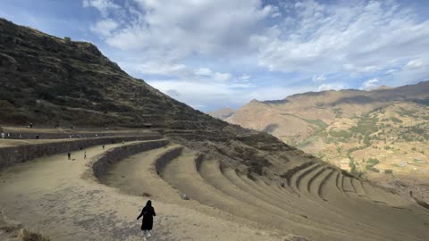 Ruins of the inka sacred valley Peru