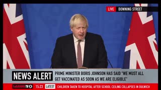 Boris Johnson Announces Only People With Boosters Will Be Deemed "Fully Vaccinated"