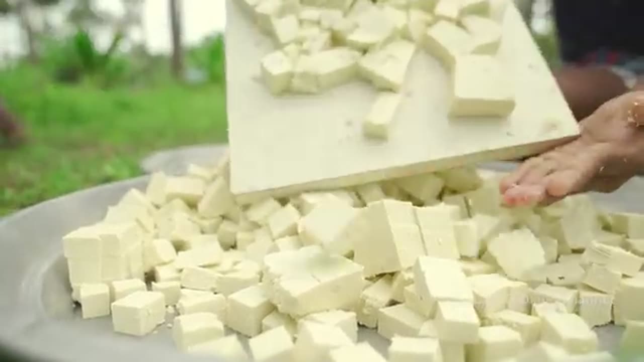 MAKING PANEER | Homemade Paneer making in Village | Traditional Paneer Butter Masala Gravy Recipe