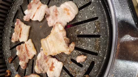 Grilling Korean Food Pork Belly