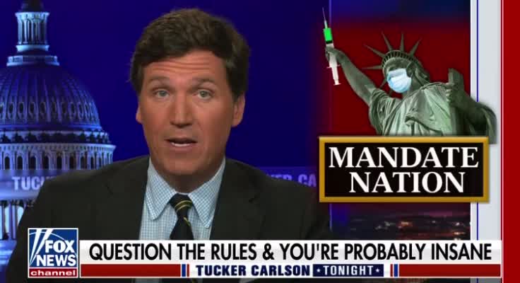 Tucker Carlson Former Soldier sent to psychiatrist then BOOTED OUT over MASK MANDATES 9/21/21