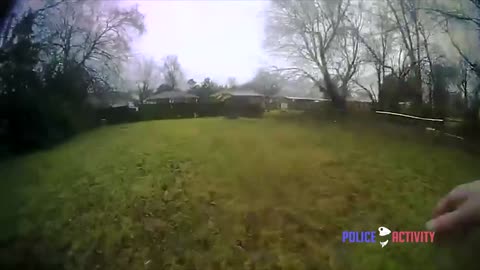 Bodycam Footage of Armed Suspect Being Shot by Officer Following Foot Chase