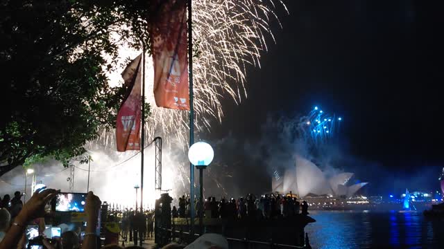 Fireworks celebration in an Australian Day