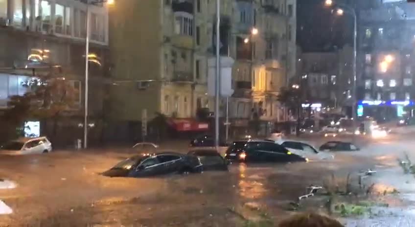 Cars are floating