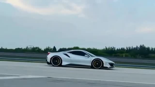 Roaring Ferrari 488 pista amazing supercar.