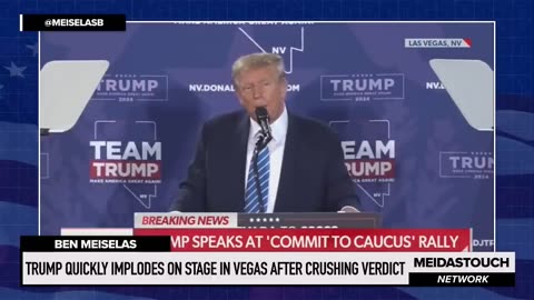 Trump Quickly IMPLODES on Stage in Vegas after CRUSHING Verdict