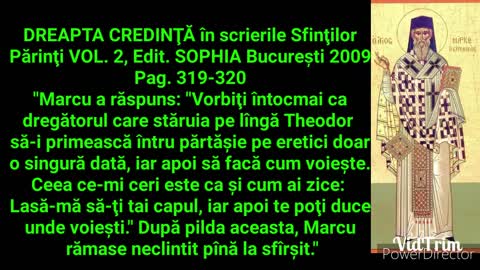 Ereticul Ecumenist Staicu Ciprian FALSIFICA prin Atribuire o zicere a Sv. Marcu al Efesului