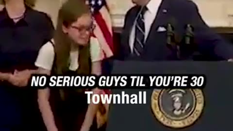 Biden tells a young girl "Remember, no ...