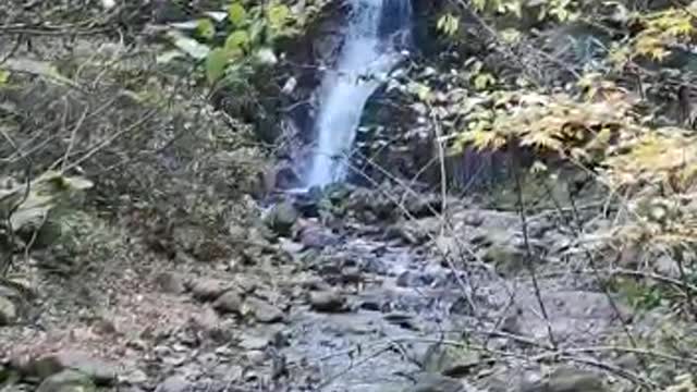 Amazing waterfall in Japans mountains