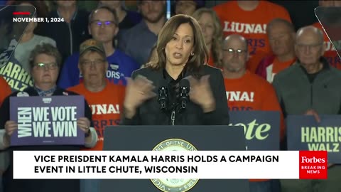 Kamala Harris Warns Wisconsin Voters- Trump Has Tried To Keep Us Divided And Afraid For A Decade