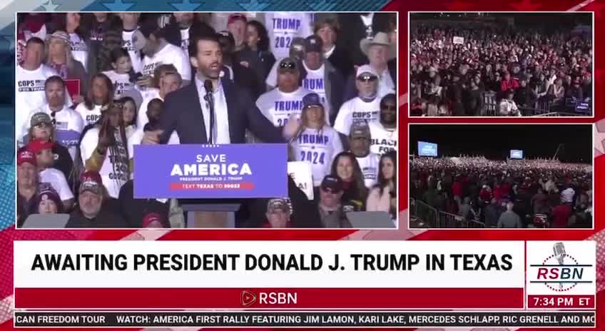 Don Jr.’s full speech at the rally in Texas.