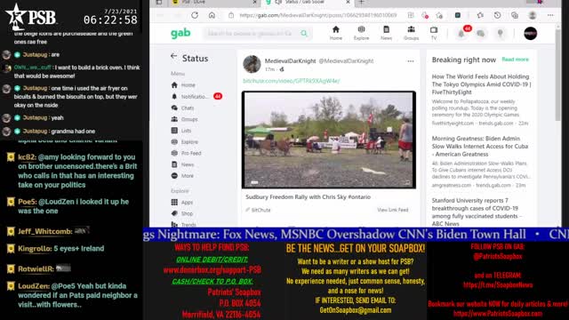 PATRIOT SOAP BOX PSB: MORNING SHOW EPISODE 23rd July Friday