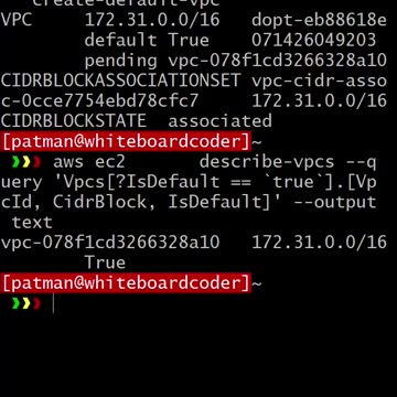 aws: Create default VPC