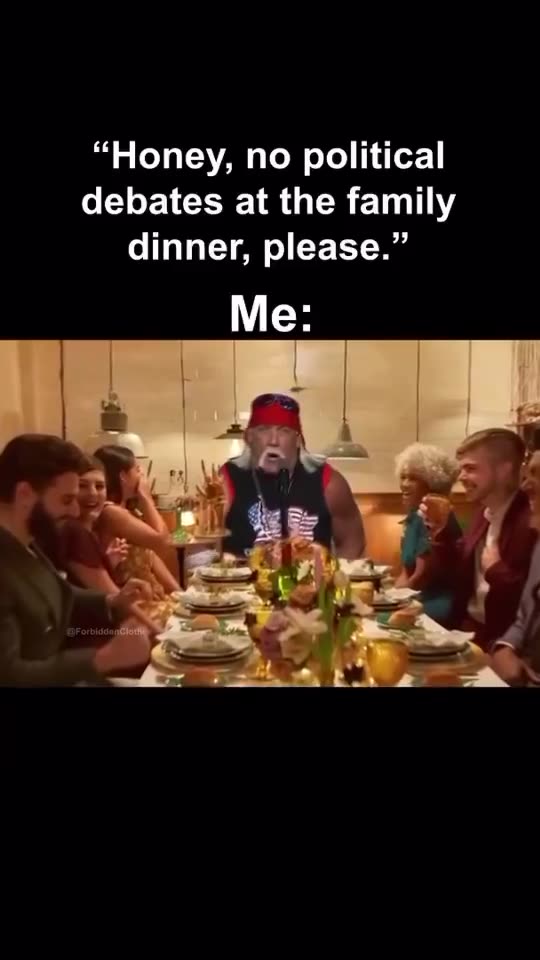 Honey, no political debates at the family dinner, please!