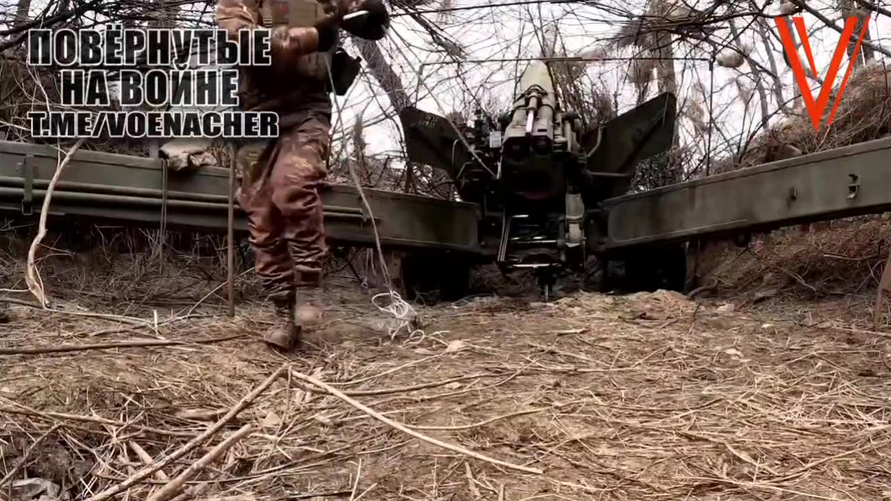 π·πΊπΊπ¦ The work of our paratroopers' artillery on construction on the outskirts of Chasov Yar.