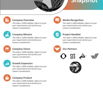 One Page Company Snapshot Presentation Template