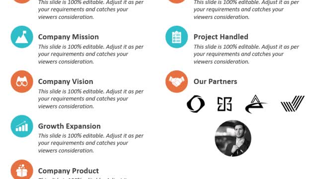 One Page Company Snapshot Presentation Template