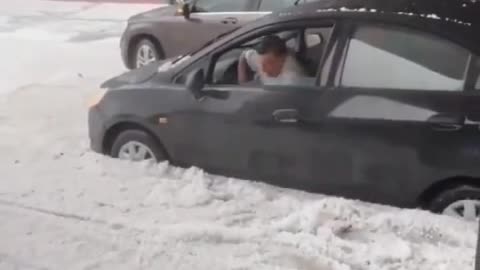 Heavy rains and hails fells in Bogotá of the Colombia | April 20, 2024