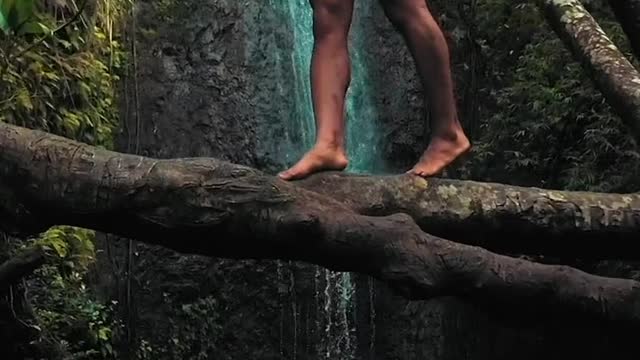 Relaxation walk by water