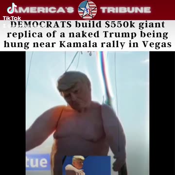 Democrats hang naked Trump in Vegas