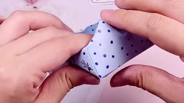 make a mini box from origami paper