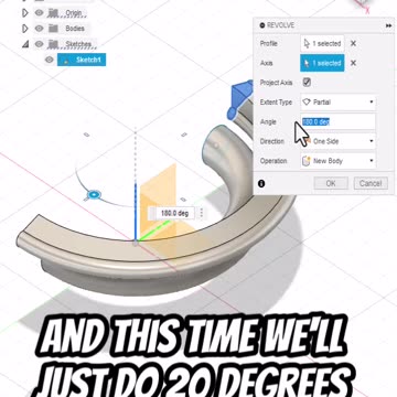 Fusion 360: Partial Revolve