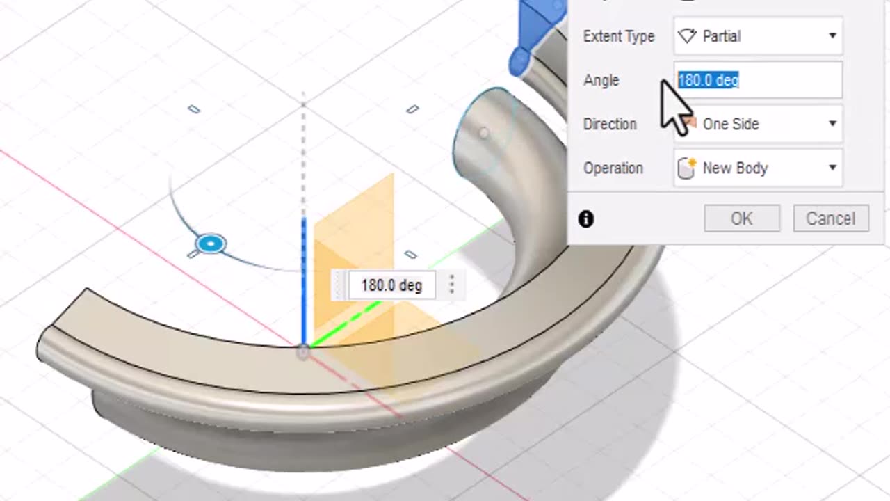 Fusion 360: Partial Revolve