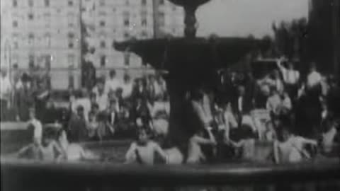 Eastside Urchins Bathing In A Fountain (1903)