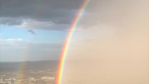 Magnificent Rainbow at Mount Panorama's Summit