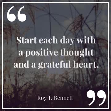 Start Each Day With A Positive Thought