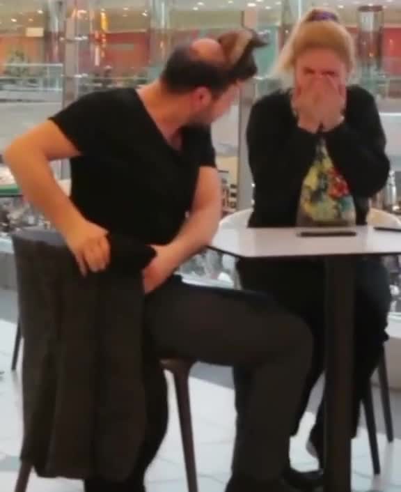 He flashed his bald head