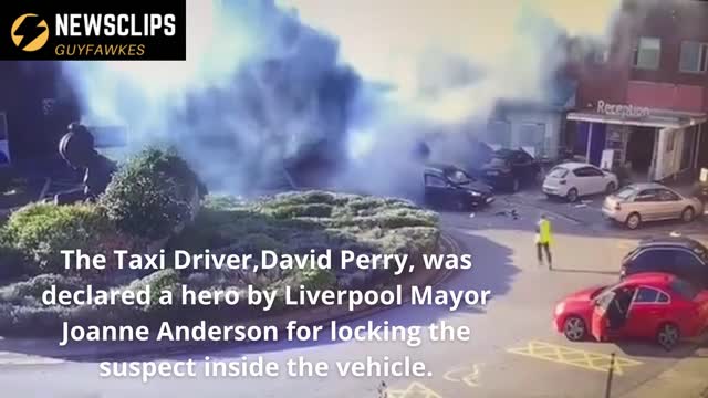 Video Footage Of Terror Incident Of Taxi Explosion Outside England