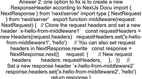 How to add custom headers in Nextjs 13 API response