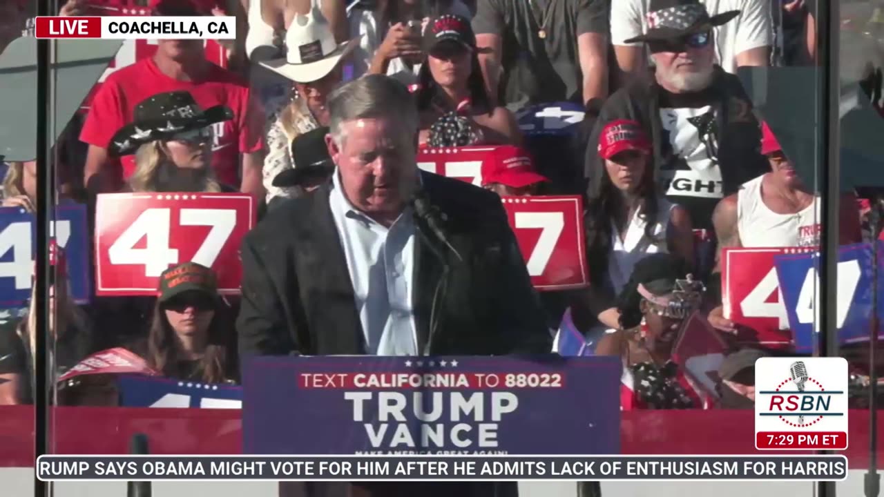 FULL SPEECH: Ken Calvert Speaks at Trump Rally in Coachella, CA - 10/12/24