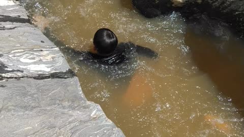 waterfall bath in northeast Brazil