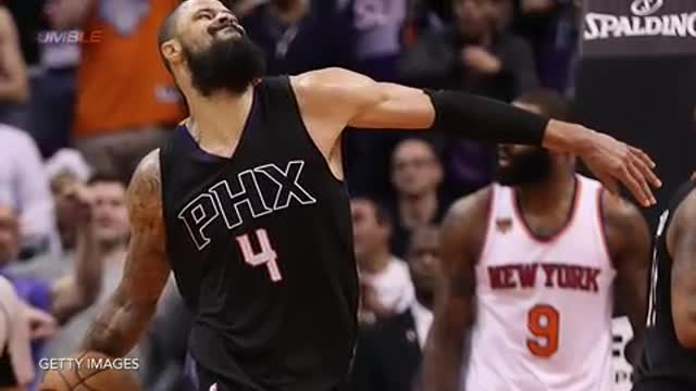 Kristaps Porzingis PUSHED To The Ground By Marquese Chriss